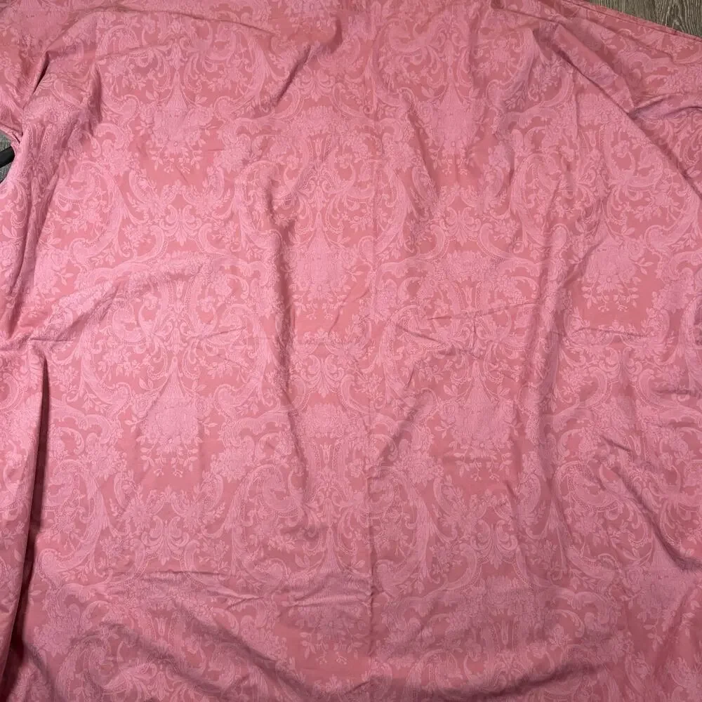 Read*** Vintage Ralph Lauren AVERY Coastal Red King Flat Sheet USA Made